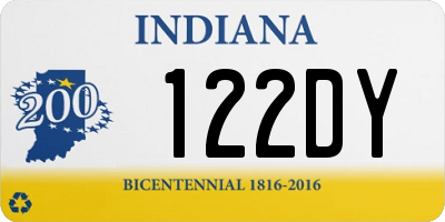 IN license plate 122DY