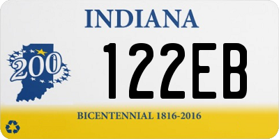 IN license plate 122EB