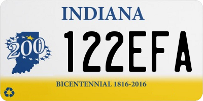 IN license plate 122EFA