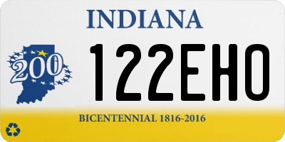 IN license plate 122EHO