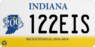 IN license plate 122EIS