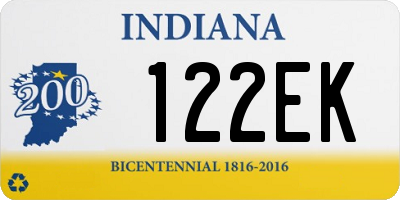 IN license plate 122EK