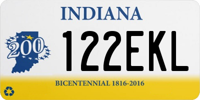 IN license plate 122EKL