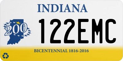 IN license plate 122EMC
