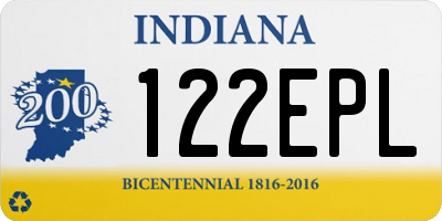 IN license plate 122EPL