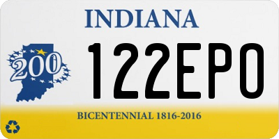 IN license plate 122EPO