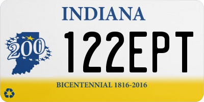 IN license plate 122EPT