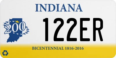 IN license plate 122ER