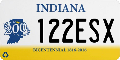 IN license plate 122ESX