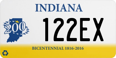 IN license plate 122EX