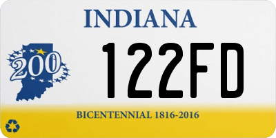 IN license plate 122FD