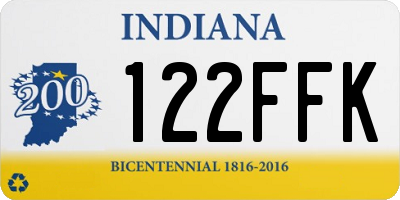IN license plate 122FFK
