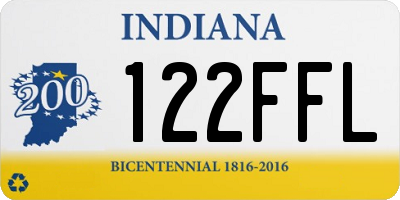 IN license plate 122FFL