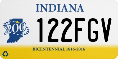 IN license plate 122FGV