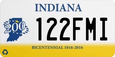 IN license plate 122FMI