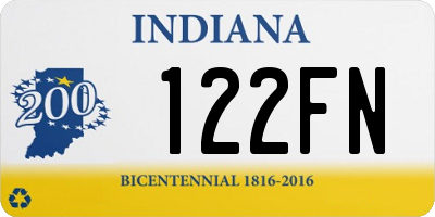 IN license plate 122FN
