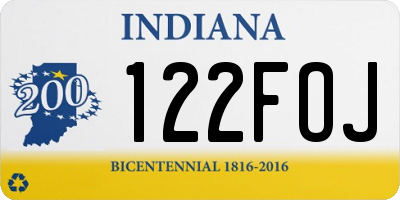 IN license plate 122FOJ