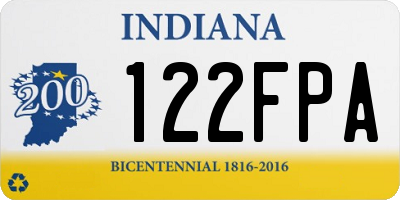 IN license plate 122FPA