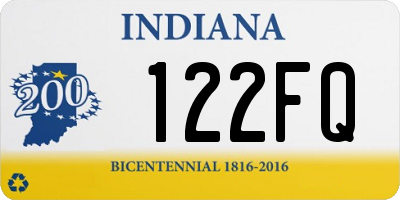 IN license plate 122FQ