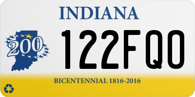 IN license plate 122FQO