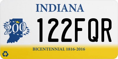 IN license plate 122FQR