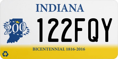 IN license plate 122FQY
