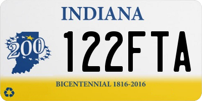 IN license plate 122FTA