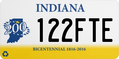 IN license plate 122FTE