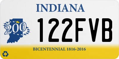 IN license plate 122FVB