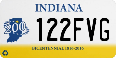 IN license plate 122FVG