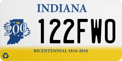 IN license plate 122FWO