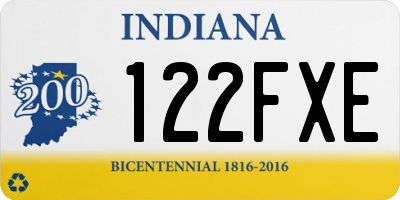 IN license plate 122FXE