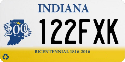IN license plate 122FXK