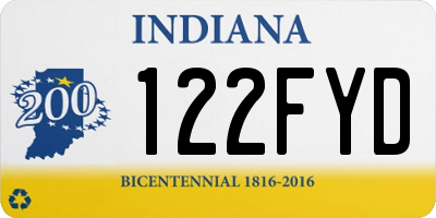 IN license plate 122FYD