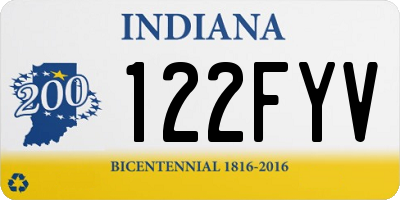 IN license plate 122FYV
