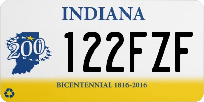 IN license plate 122FZF