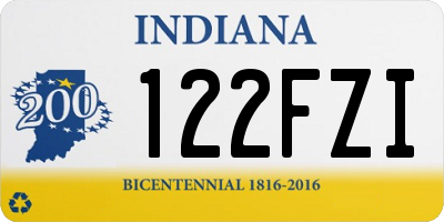 IN license plate 122FZI