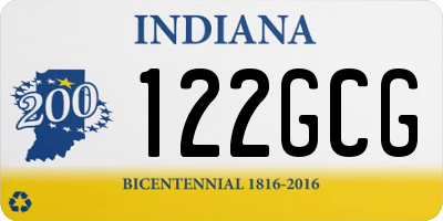 IN license plate 122GCG