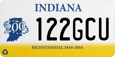IN license plate 122GCU