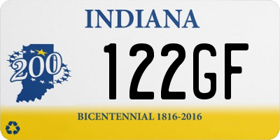 IN license plate 122GF