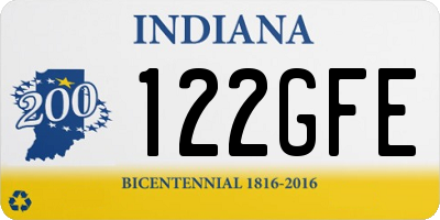 IN license plate 122GFE