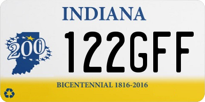 IN license plate 122GFF
