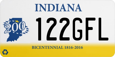 IN license plate 122GFL
