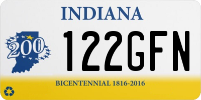 IN license plate 122GFN
