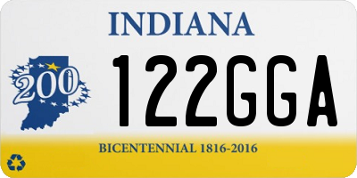 IN license plate 122GGA