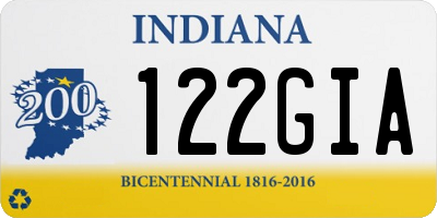 IN license plate 122GIA