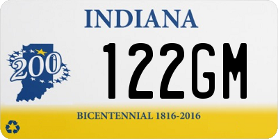 IN license plate 122GM