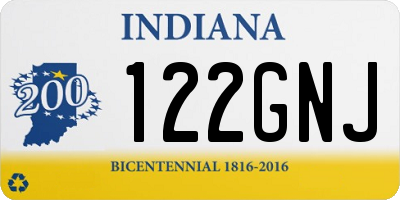 IN license plate 122GNJ