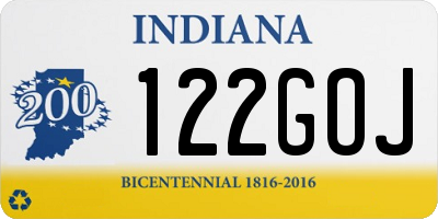 IN license plate 122GOJ