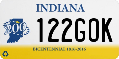 IN license plate 122GOK